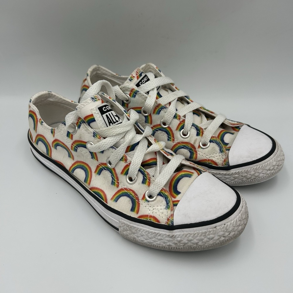 Low Top Rainbow Converse Youth Size‎ 2